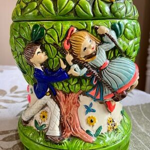Charming Green Ceramic Art Piece
